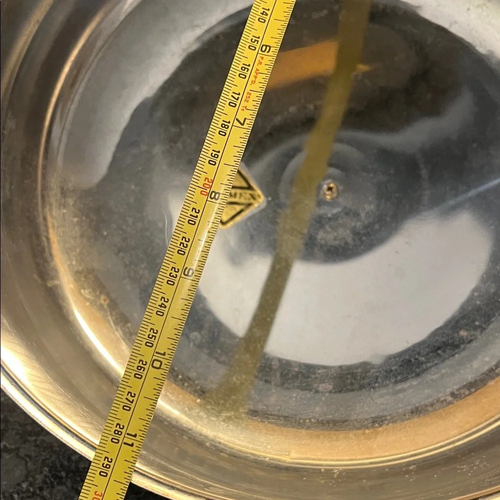 Stainless Steel Cake Dome with Gold Handle